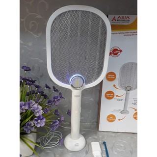 Vợt Muỗi ASIA Cao Cấp Kiêm Đèn Bắt Muỗi Đa Năng Tích Điện 2 Trong 1 Vợt Bắt Muỗi Hàng Việt Nam Chất Lượng Cao