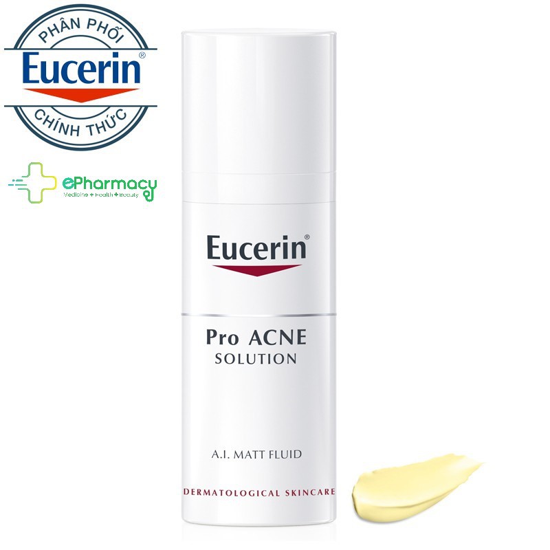 Kem dưỡng ẩm Eucerin cho da dầu, ngừa mụn - Eucerin ProAcne A.I Matt Fuild 50ml