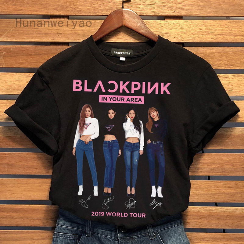 Áo Thun Cotton Ngắn Tay In Hình Nhóm Nhạc Blackpink Thời Trang 2019 Cho Nam Nữ