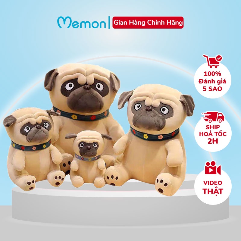 [Mã LIFEMALL2505 giảm 10% đơn 250K] Chó Bông Mặt Xệ Cao Cấp Memon