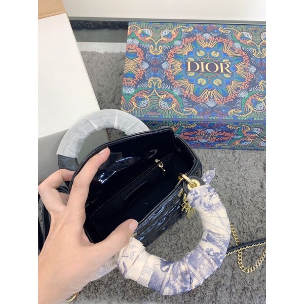 Túi xách Diỏr lady sz 17 chất da bò sẵn ship