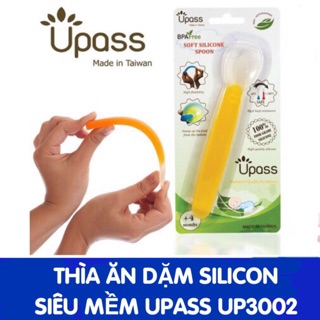 Thìa ăn dặm Silicone siêu mềm không BPA Upass UP3002 - màu CC, CH, CV, CX