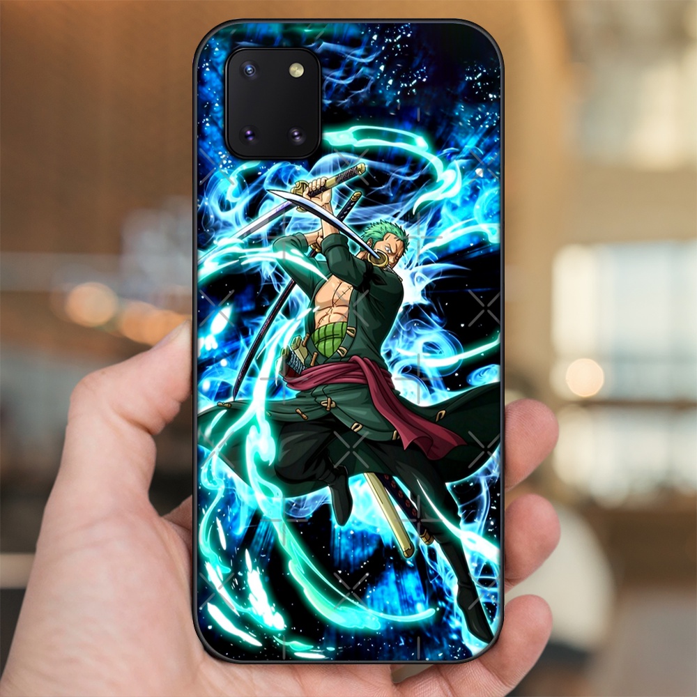 Ốp lưng Samsung Note 10 Lite viền đen in hình Zoro One Piece