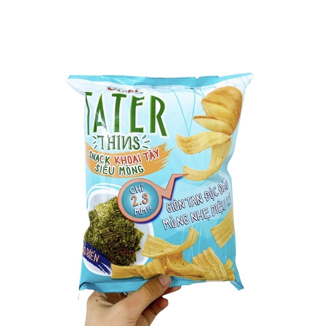 Bánh snack Tater vị tảo biển Oishi 32gram, đồ ăn vặt