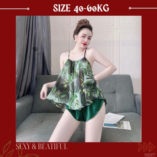 Đồ Bộ Ngủ Lụa Sexy 💖 Chiffon Mềm Mát 💖 Mềm Mát, Mỏng Nhẹ Tôn Dáng < Size < 65kg > Sun Shop | BigBuy360 - bigbuy360.vn