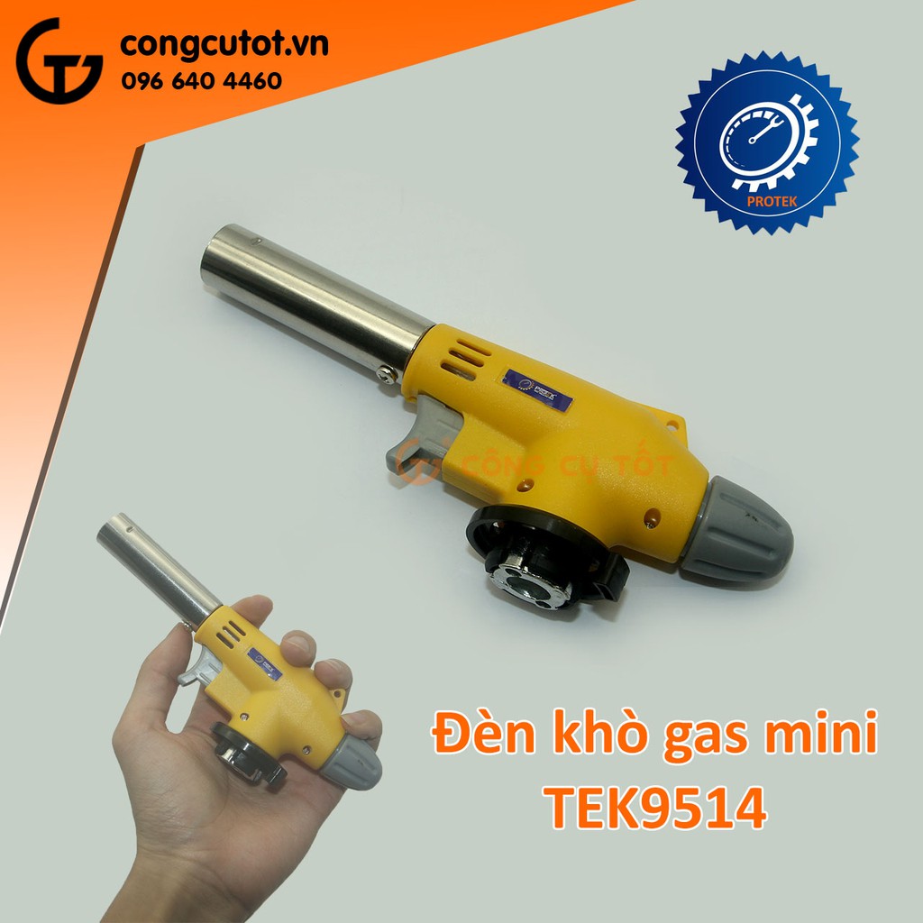 Đèn khò gas mini Protek TEK9514 màu vàng