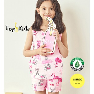 Bộ đồ COTTON GIẤY cao cấp  bé gái EPPHEN- UNIFRIEND Hàn Quốc -bộ 3 lỗ mùa hè, từ 10- 50kg, Topkid_vietnam