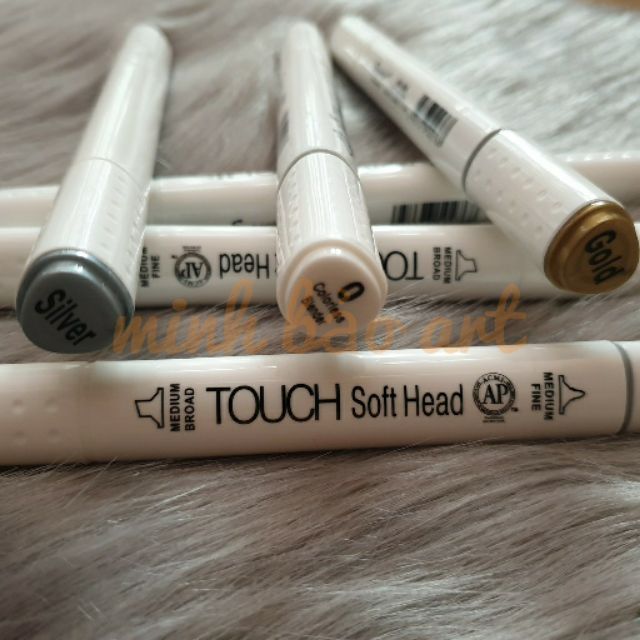 BÁN LẺ - BÚT MARKER TOUCH SOFT HEAD BLENDER SỐ 0 / MARKER GOLD / MARKER SILVER