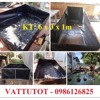 Bể bạt nuôi ốc, nuôi cá, bể bơi kt: 6x3x1m