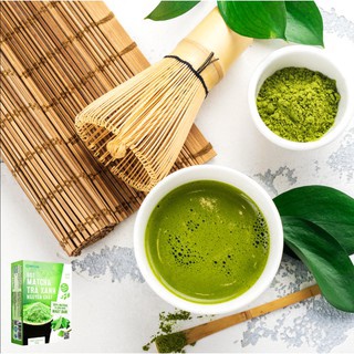 Matcha Trà Xanh Nguyên Chất 100% Công Nghệ Nhật Bản Behena hộp 50g - Nguyên Liệu Làm Bánh Pha Chế Trà Sữa Latte Hộp 50g