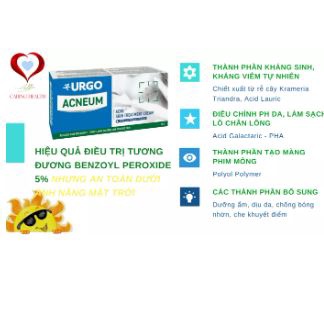 Kem giảm mụn Urgo Acneum - Liệu pháp thiên nhiên an toàn cho làn da