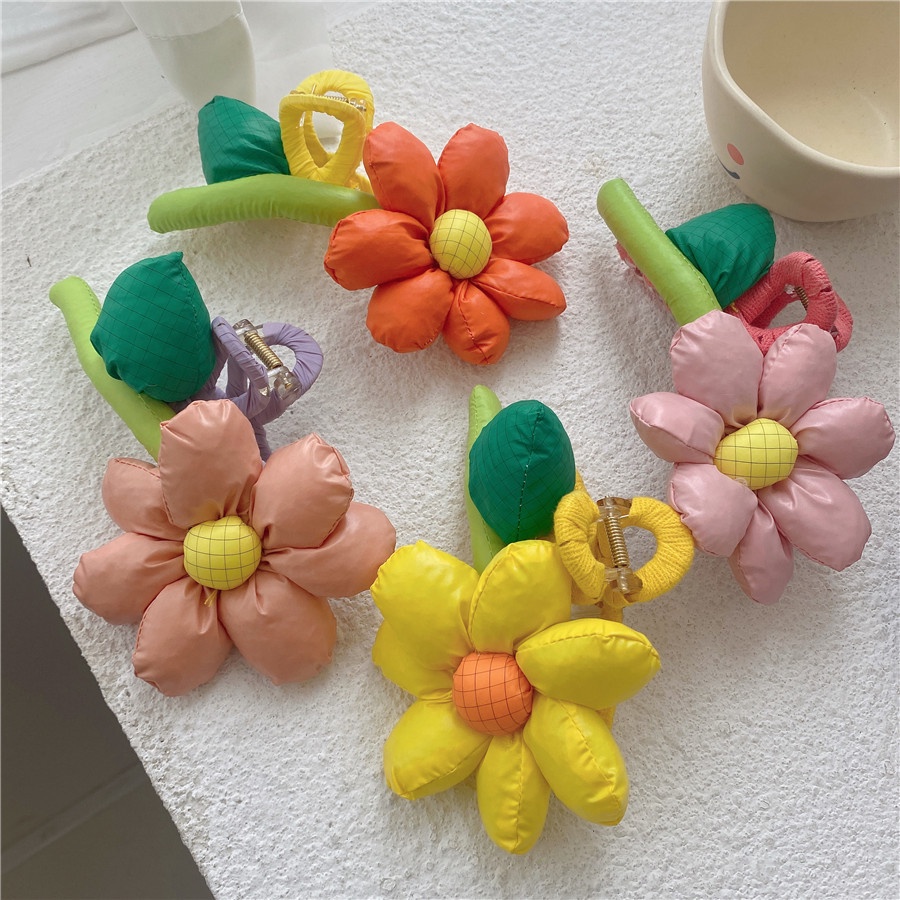 Kẹp Tóc Hình Hoa Hướng Dương Màu Sắc Ngọt Ngào Thời Trang Cho Nữ