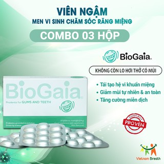 Combo 3 hộp viên ngậm men vi sinh nha khoa BioGaia ProDentis - Chăm sóc răng miệng hiệu quả