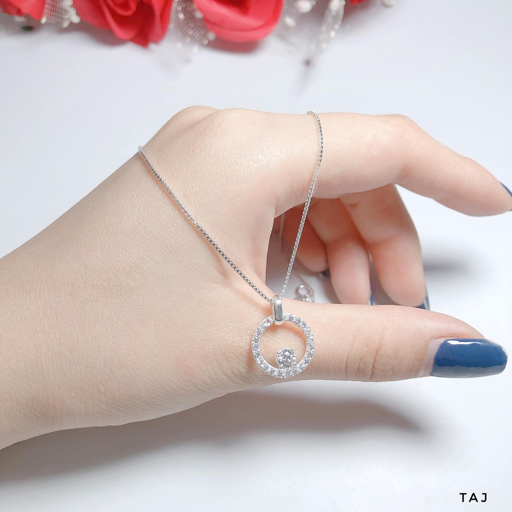 DÂY CHUYỀN MẶT VÒNG TRÒN ĐÍNH ĐÁ