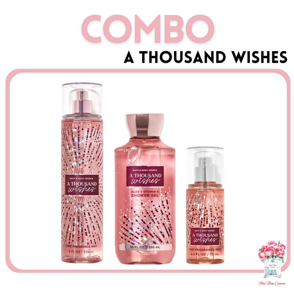 Xịt Thơm Toàn Thân Body Mist Bath & Body Works A Thousand Wishes Hương Thơm Ngọt Ngào 236ml