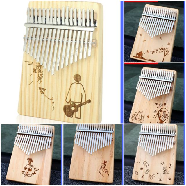 (Có video) Đàn kalimba gỗ 17 phím khắc giá rẻ