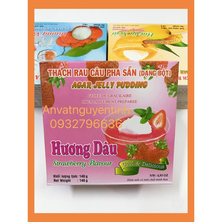 Bột Thạch Rau Câu Pha Sẵn KONNYAKU 140g/ hộp đủ vị