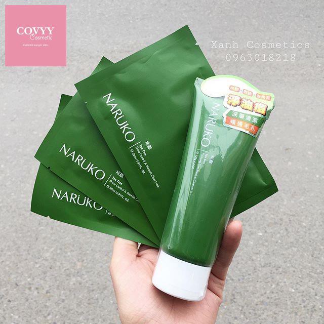 Mặt nạ Naruko Tràm Trà ❣️FREESHIP❣️ Kiểm soát dầu và mụn 26ml/m (Bản Đài)/hộp 8 miếng.