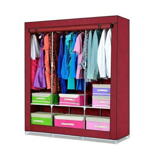 TỦ QUẦN ÁO TỦ VẢI CAO CẤP 3 BUỒNG 8 NGĂN