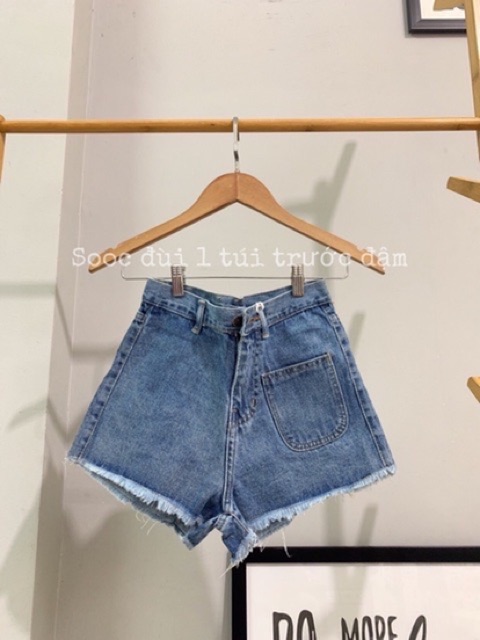 [ Mã FAMAYWA giảm 10K đơn 50K] Quần short bò túi lệch_tua gấu | BigBuy360 - bigbuy360.vn