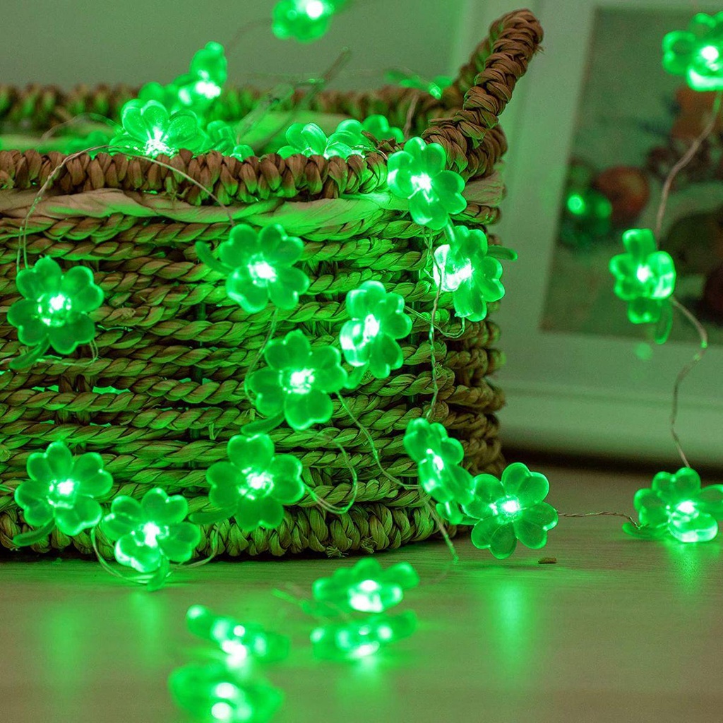 Dây Đèn Led Treo Trang Trí Lễ Hội / Tiệc Tùng Sử Dụng Pin Hoạt Động Bằng St. Áo Thun In Hình Patrick Thời Trang Năng Động