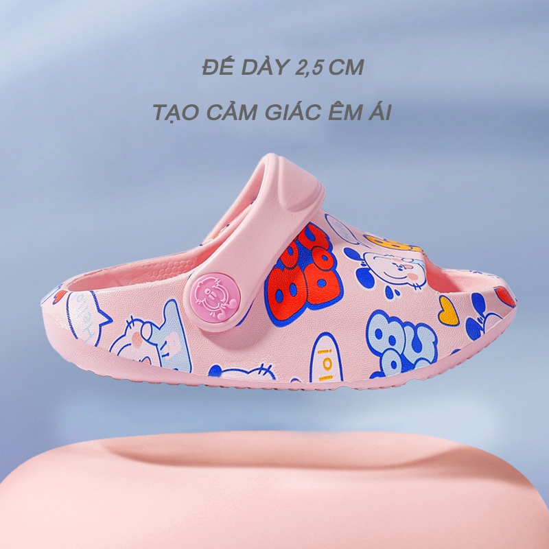 Dép trẻ em sục Bobdog hở mũi, dép cross cho bé trai bé gái siêu nhẹ chống trơn trượt B-4