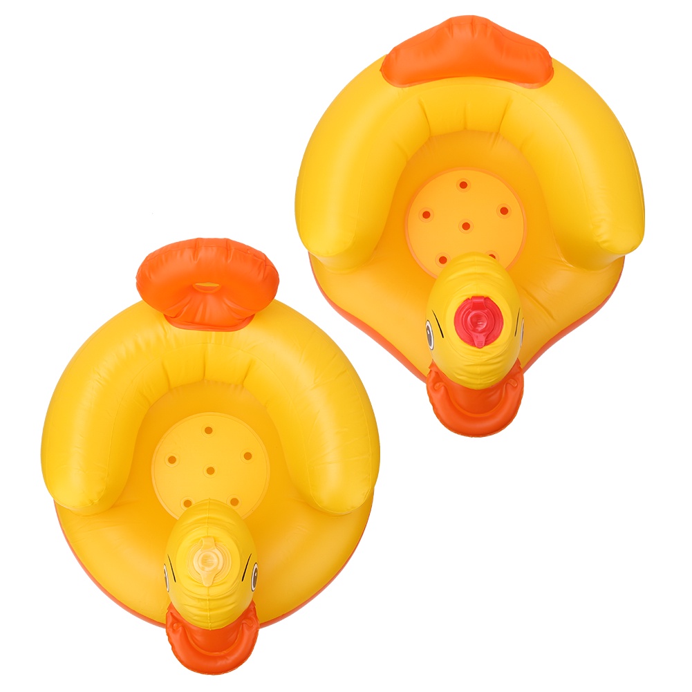 Có thể bán buôn Vịt vàng Bơm hơi Ghế cho bé Ghế sofa Bồn tắm Ghế dựa lưng an toàn Khả năng chịu lực 60KG Hàng giao ngayVermont055