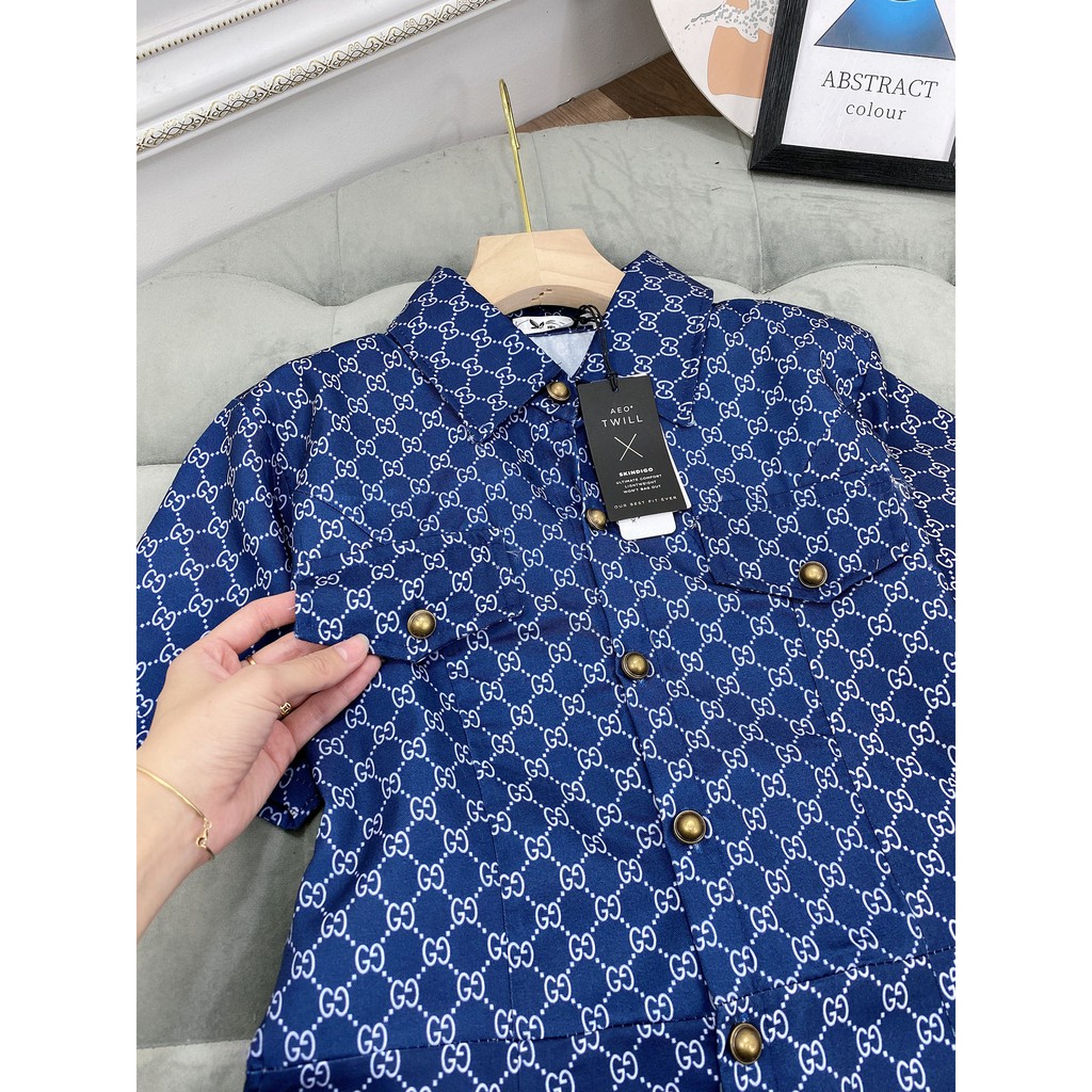 Set Sơ Mi Bò Cúc Đồng Nắp Túi Cao Cấp | BigBuy360 - bigbuy360.vn