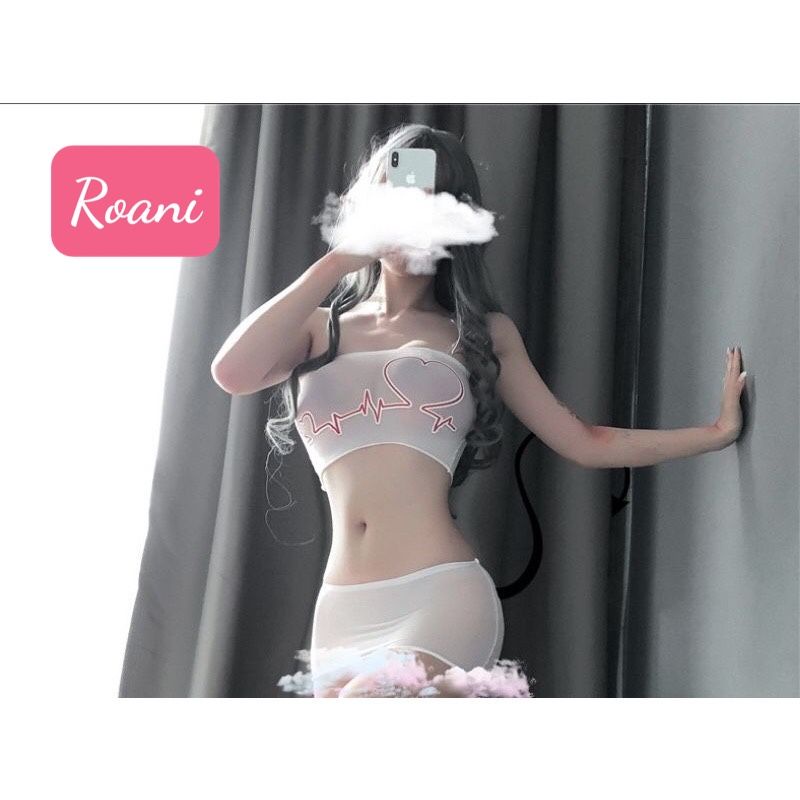váy ôm body cosplay y tá xuyên thấu đồ ngủ sexy