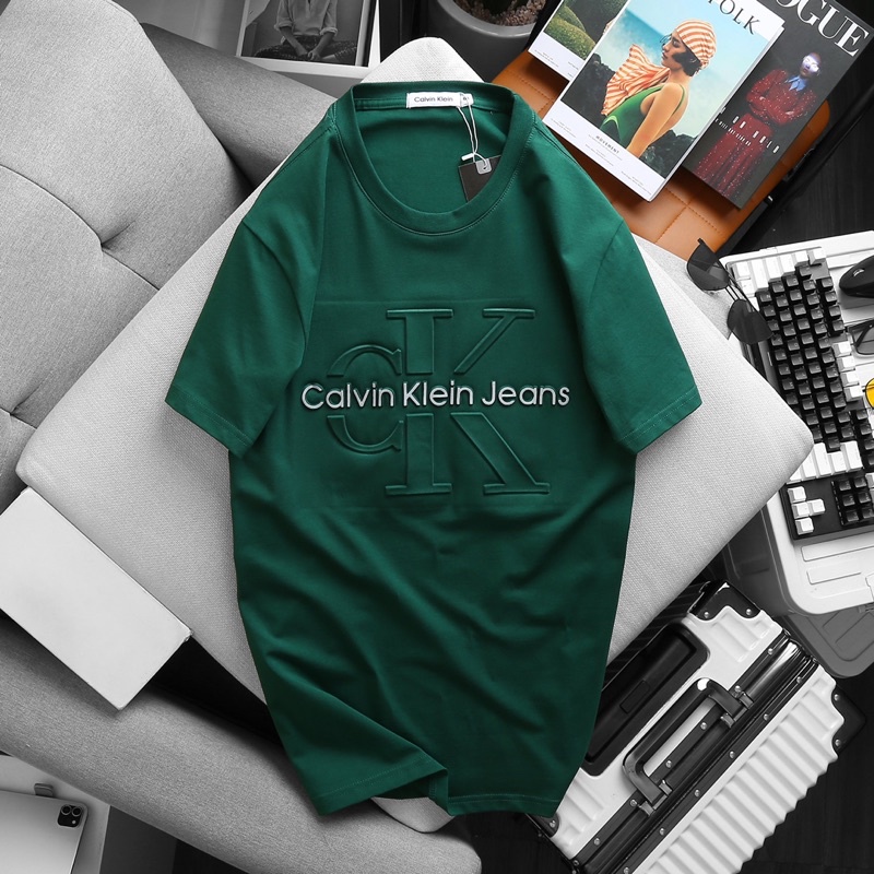Aó thun nam cổ tròn ngắn tay C.K Form Slimfit chất vải cotton loại 1 co dãn Hàng vnxk