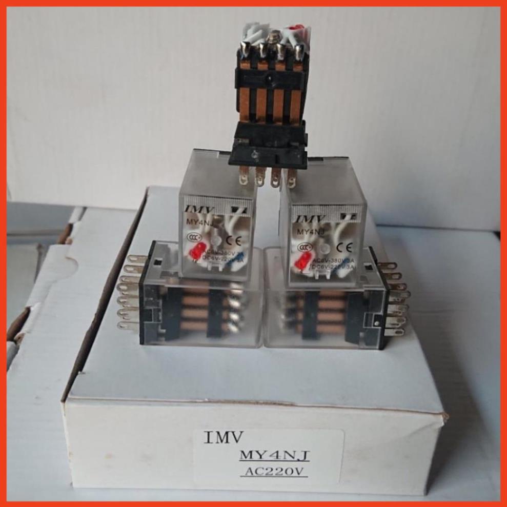 Relay kiếng MY4N-J  rơ le trung gian 14 chân dẹp nhỏ điện áp 12VDC, 24VDC, 220VAC chất lượng tốt