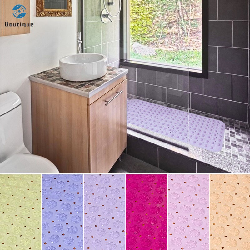 ✿♥▷ Large Strong Suction PVC Bathroom Shower Mat Anti Non Slip Bath Foot Massage Pad 74x38cm