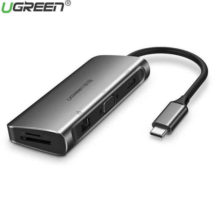 Cáp chuyển USB C đa năng 9 trong 1 - Full Cổng Cơ Bản Ureen 40873 - UG40873