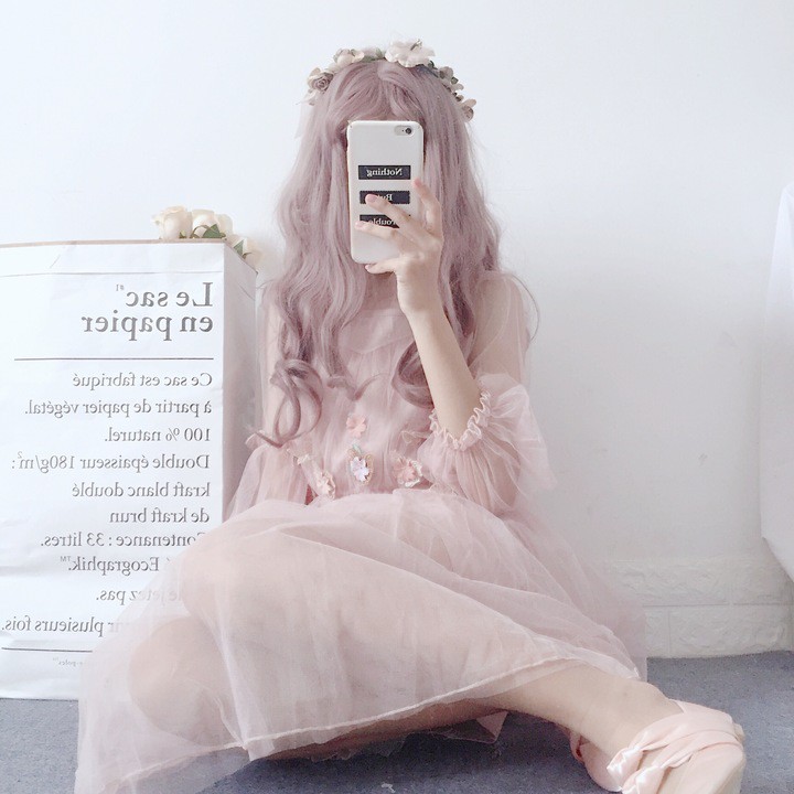 [Có Sẵn] Đầm tiểu thư đính hoa 3D ulzzang #108 | BigBuy360 - bigbuy360.vn