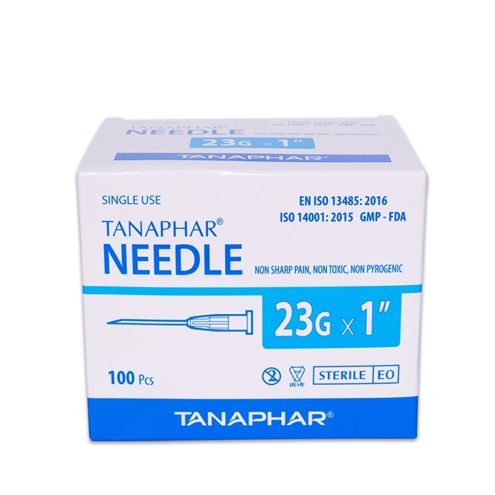 Hộp 100 Kim tiêm Tanaphar đủ các cỡ 18G; 20G; 21G; 23G; 25G; 26G - tiêu chuẩn Châu Âu, tiệt trùng