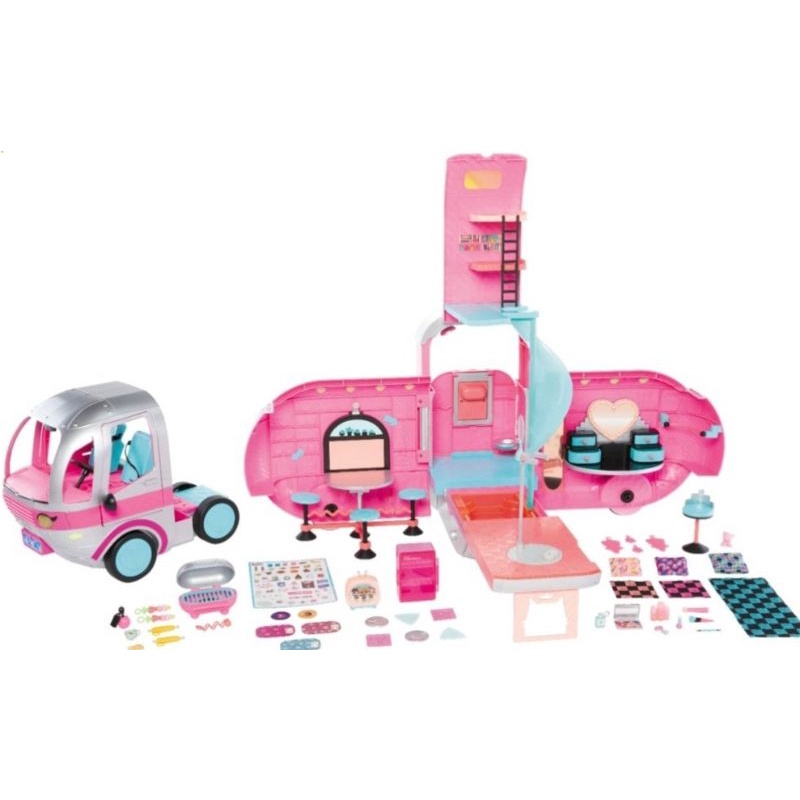 Xe đồ chơi 3 trong 1 lol surprise glamper fashion camper