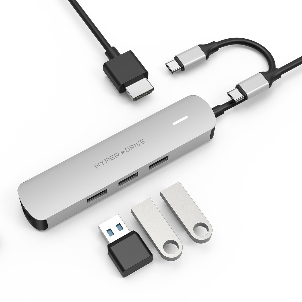 CỔNG CHUYỂN HYPERDRIVE 4K HDMI 6-IN-1 USB-C HUB FOR MACBOOK, SURFACE, ULTRABOOK, CHROMEBOOK, PC & USB-C DEVICES - HD233B