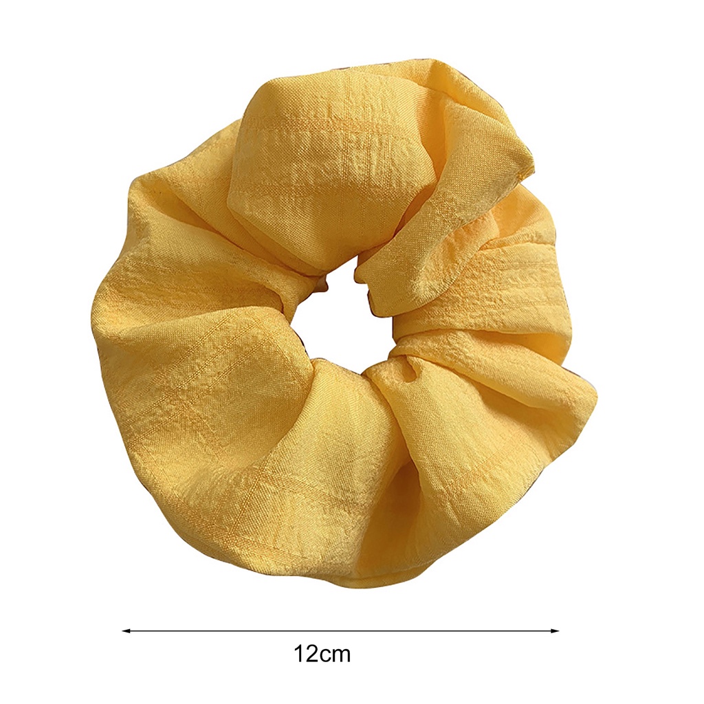 Dây Buộc Tóc Co Giãn Màu Trơn Hình Bông Hoa Xinh Xắn