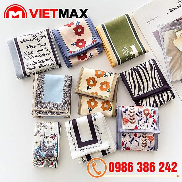 🏠 Dây Cột Tóc Trang Trí Ruy Băng Xinh Xắn Cho Nữ - Khăn Lụa 100x8 cm Quàng Cổ KOL Hot