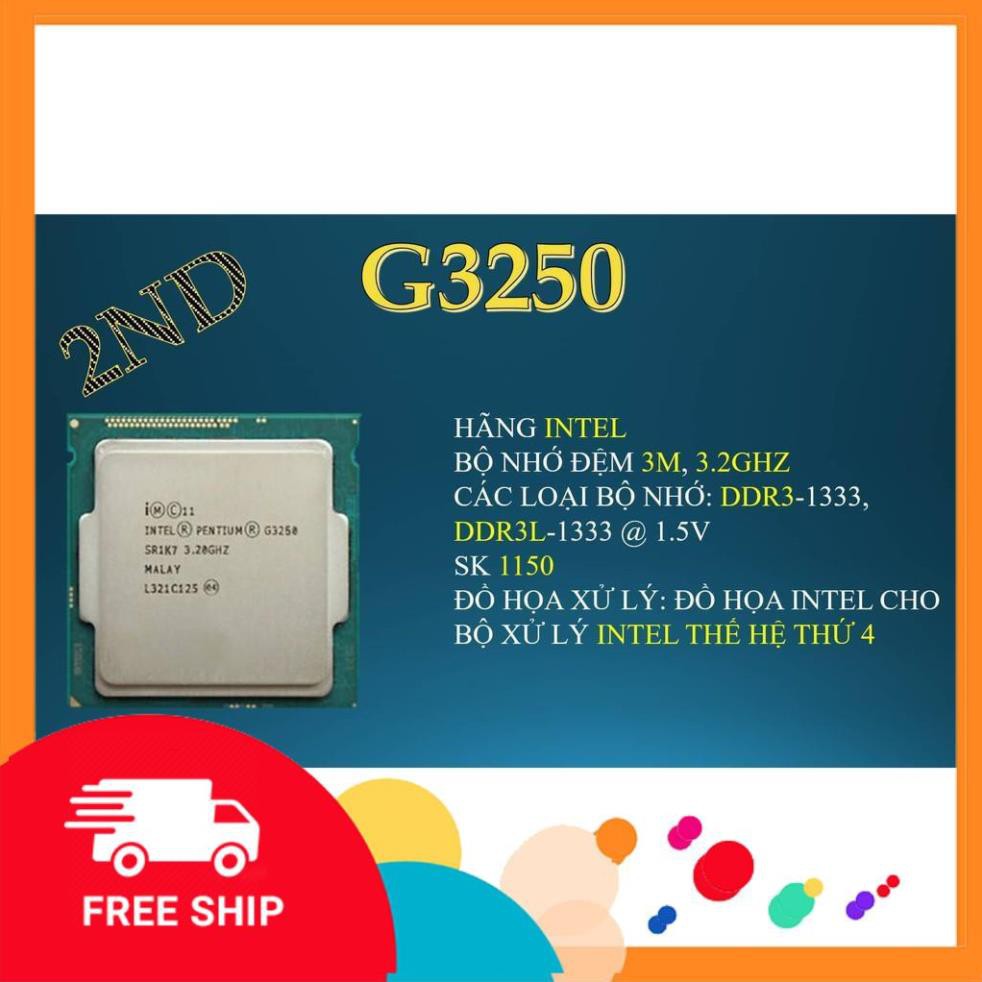 boroo97 (A534) Bộ vi xử lý CPU Intel Pentium G3250 3.2GHz / 3MB / HD Graphics / Socket 1150