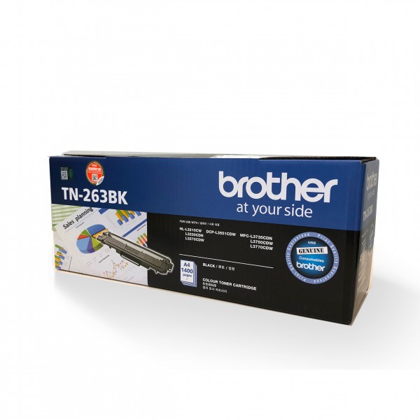 Hộp mực Brother TN-263 BK/C/Y/M CHINH HÃNG | Mực máy in Brother HL L3230Cdn/ DCP L3551Cdw/ MFC L3750Cdw