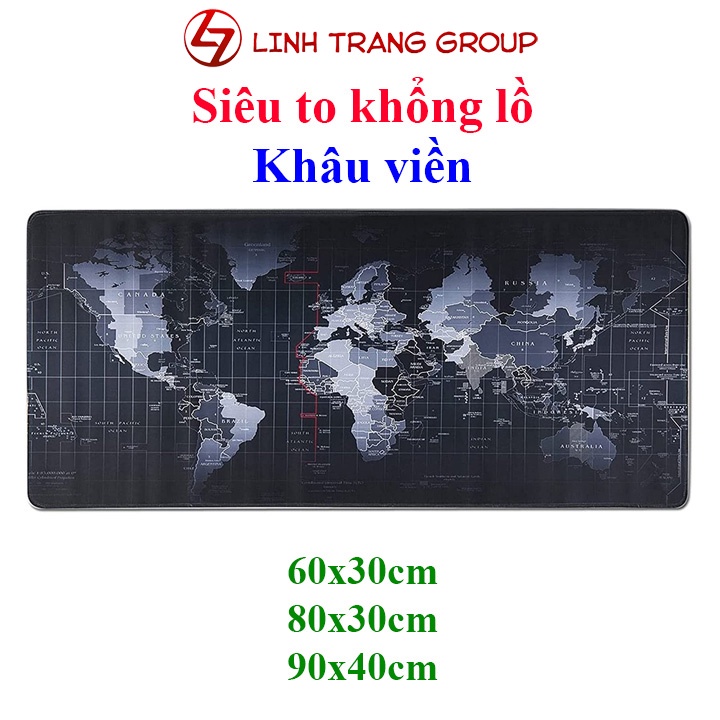 Bàn di chuột khâu viền lớn 60x30cm 80x30cm 90x40cm DTN21