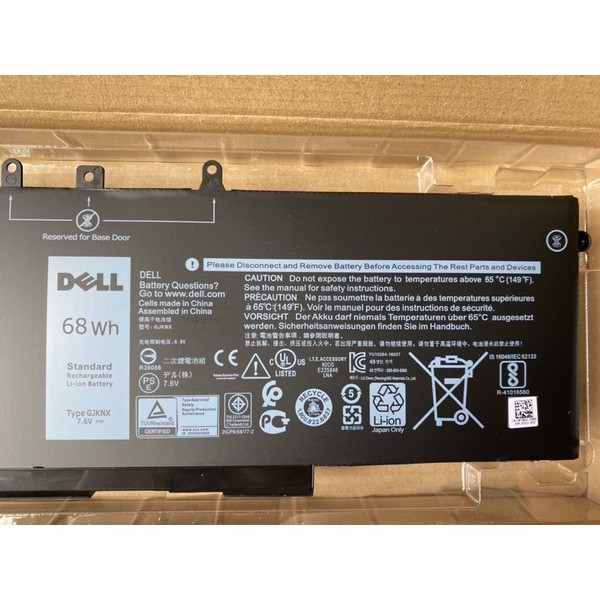 Pin Laptop Dell Precision 3520 3530 7520 Latitude E5480 E5580 E5490 E5491 E5590 Mã Pin GJKNX Loại 68WH-Phụ kiện giá sỉ