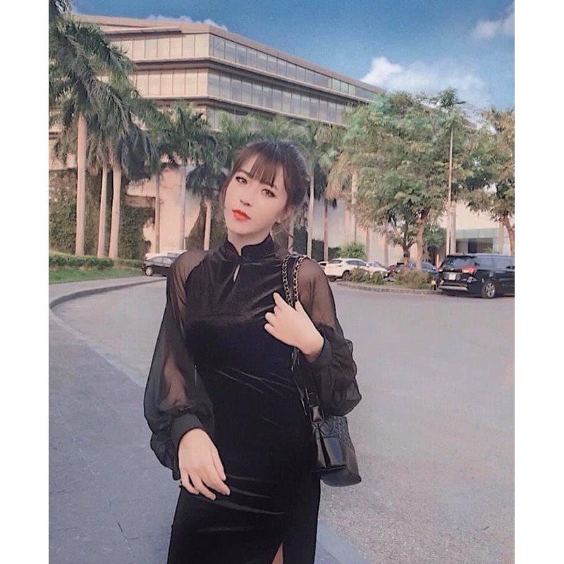 [Mã SKAMA06 giảm 8% tối đa 50K đơn 250K] ĐẦM BODY SƯỜN XÁM CÁCH TÂN TAY PHỒNG | BigBuy360 - bigbuy360.vn