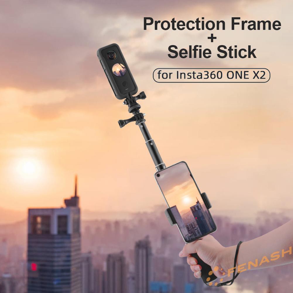 Bộ Khung Bảo Vệ 1 / 4 Inch + Gậy Selfie Cho Insta360 One X2 | BigBuy360 - bigbuy360.vn