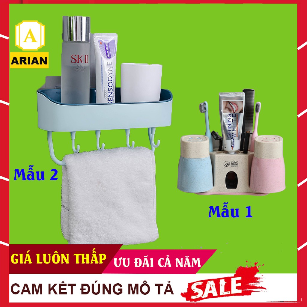 [ GIẢM SỐC ] Bộ Giá Đỡ Bàn Chải Và Kệ Để Đồ Nhà Tắm Cao Cấp WHEAT STRAW - Sang trọng, Tiện dụng