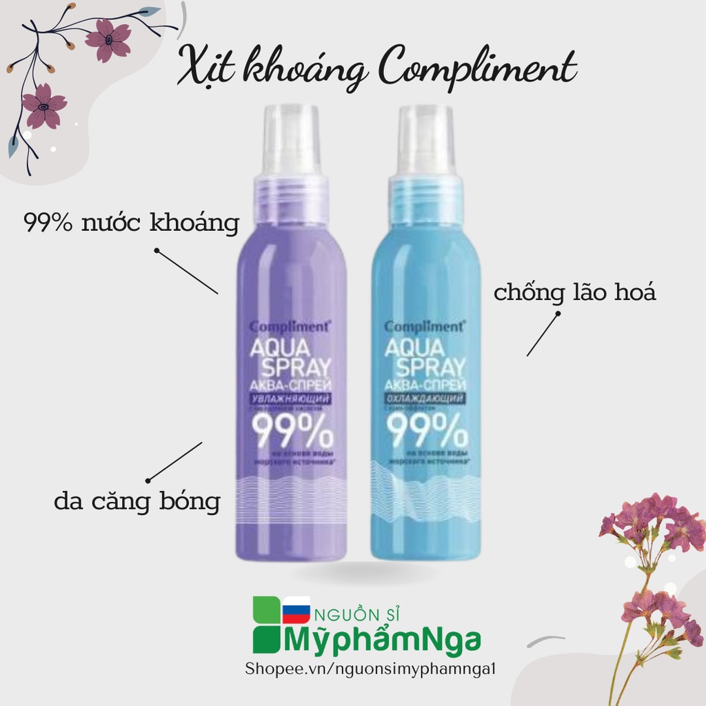 Xịt khoáng Compliment phục hồi da, ngăn ngừa lão hoá