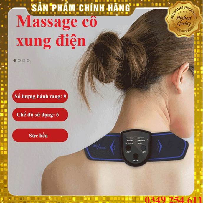 Máy massage cổ - Có bảo hành - Máy massage xung điện trị liệu đau cổ, vai, gáy, lưng, bụng, tay, chân rất hiệu quả