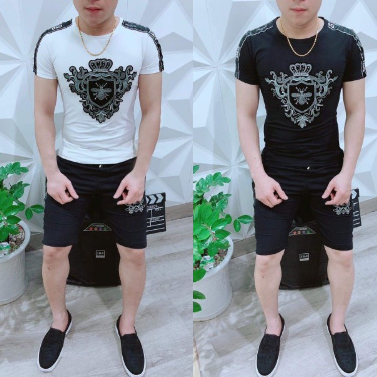 Bộ Quần ÁO Thun Nam NGắn Tay-Bộ Nam Hè In Ong Chạy Rót Chất Thun Lạnh Co Dãn 4 Chiều | BigBuy360 - bigbuy360.vn