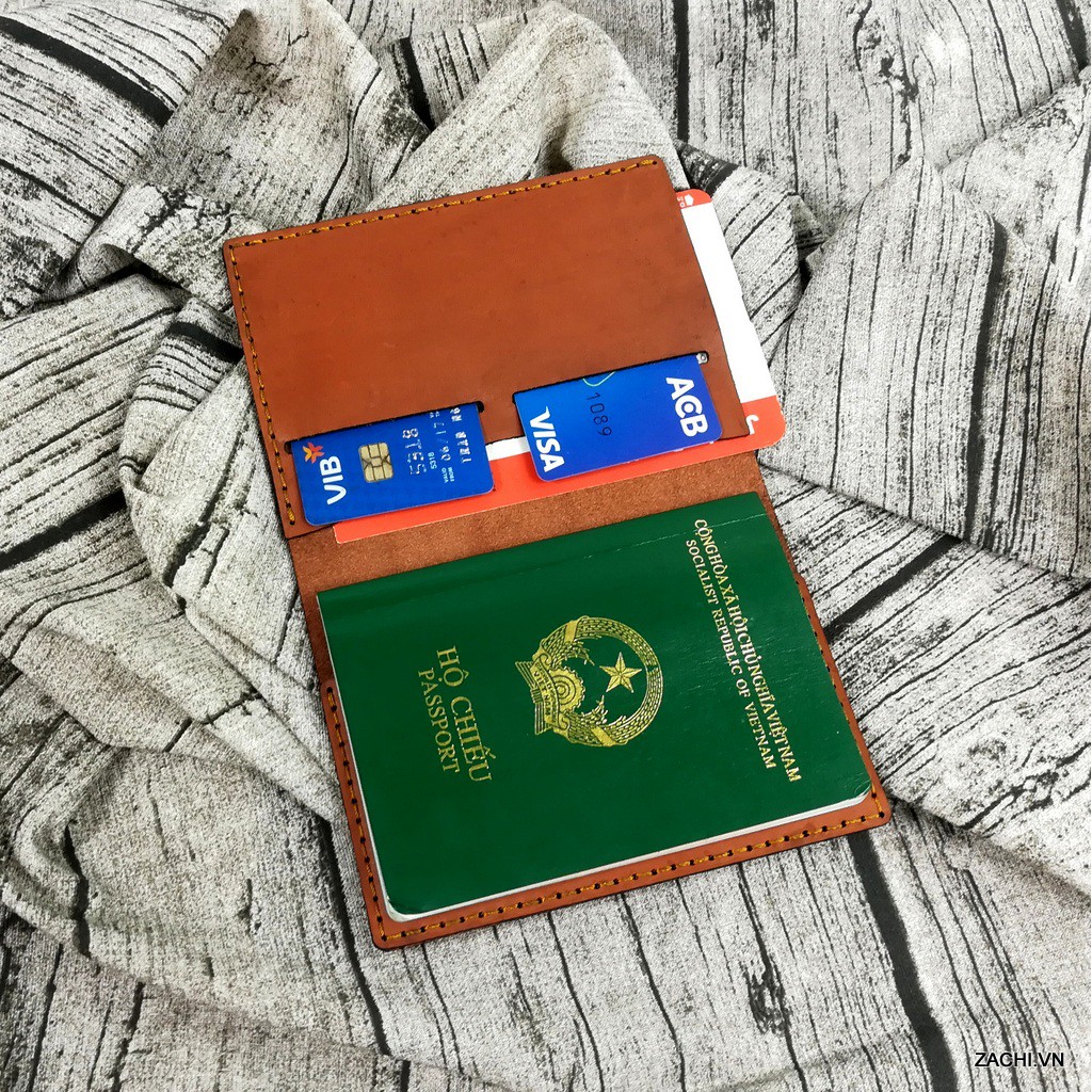 [Zachi] Ví đựng passport da bò, bao da đựng hộ chiếu da thật 100%   PP921